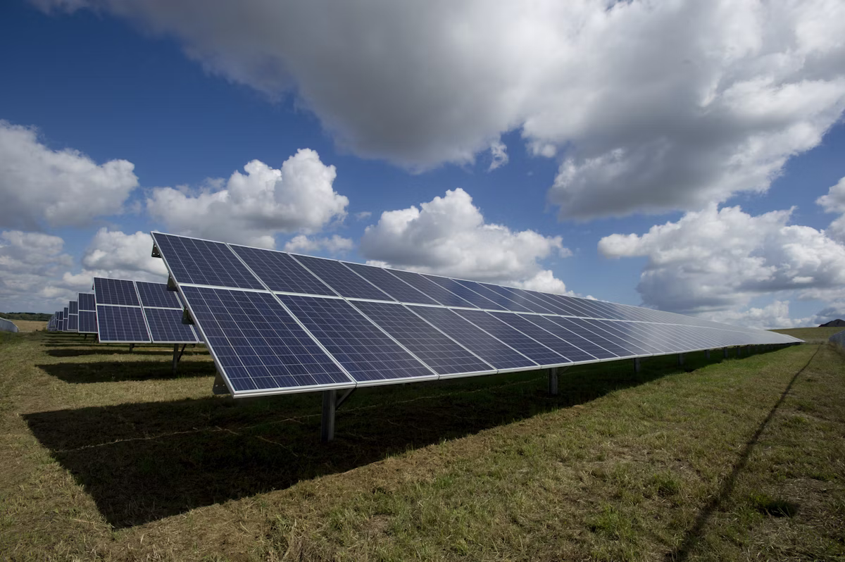 Solar panels on a house